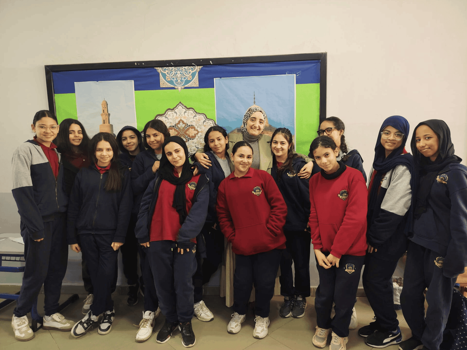 Skylight students with their teacher